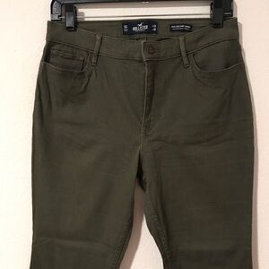 Hollister Women's High Rise Jeans in Olive Green
